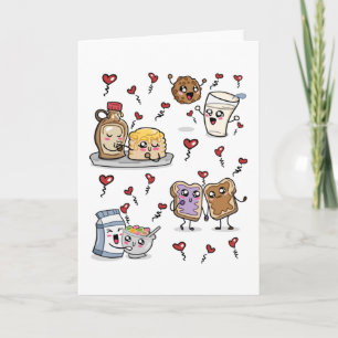 Food Drawings In Love Kawaii Karte