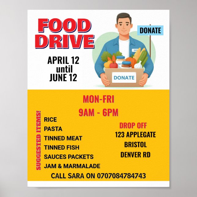 Food DRIVE Poster (Vorne)