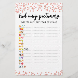 Food Emoji Pictionary game Quiz with Ansers