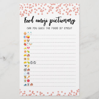 Food Emoji Pictionary game Quiz with Ansers