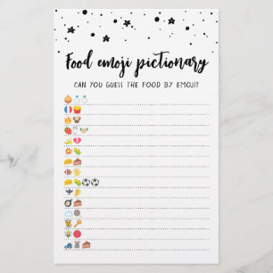 Food Emoji Pictionary game Quiz with Ansers