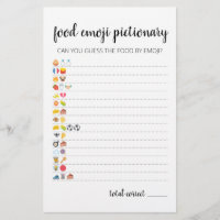 Food Emoji Pictionary game Quiz with Ansers