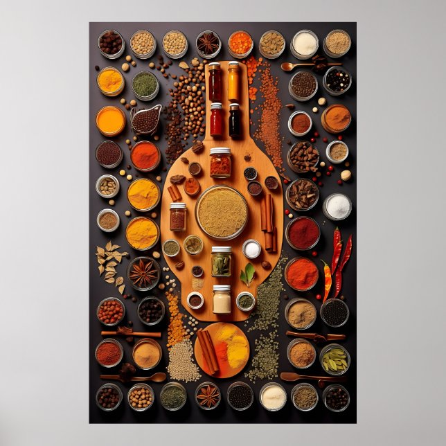 Food Fotografie Druck, Gewürzküche Wand Kunst (Vorne)