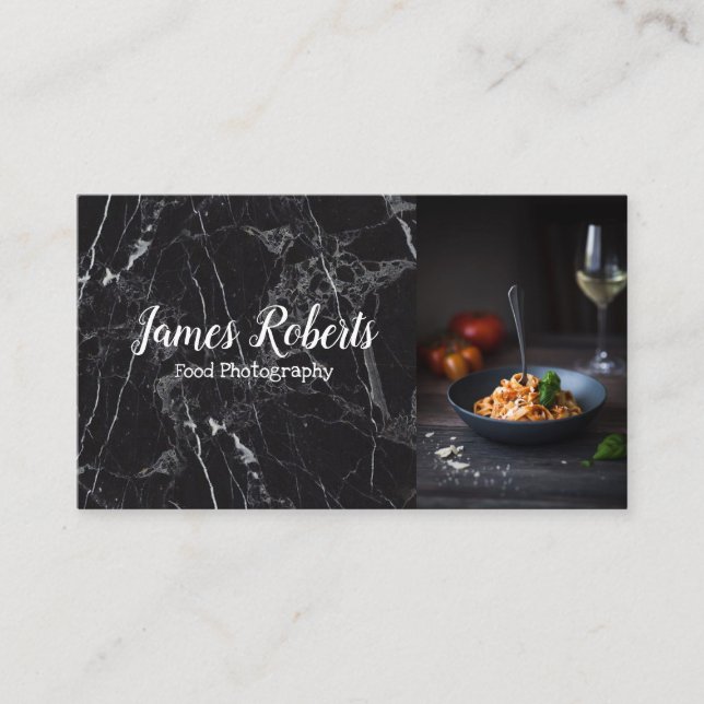 Food Fotografy Blogger Kitchen Business Card Visitenkarte (Vorderseite)
