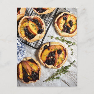 Food Fotografy Blueberry Peach Galettes Postkarte