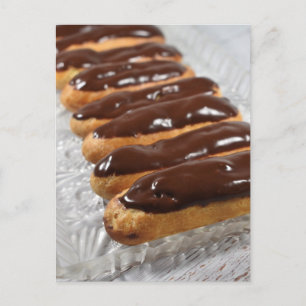 Food Fotografy Boston Cream Fill Eclairs Postkarte