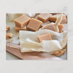 Food Fotografy British Clotted Cream Fudge Postkarte