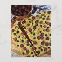 Food Fotografy Grape Black Olive Focaccia Brot