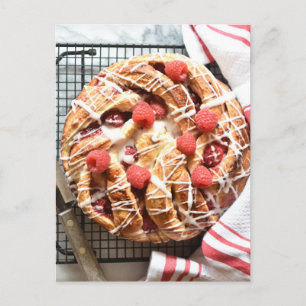 Food Fotografy Raspberry Dänisches Frühstück Postkarte
