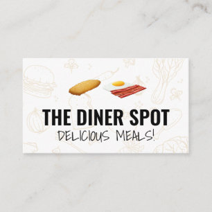Food Icons   Bacon und Eier Visitenkarte