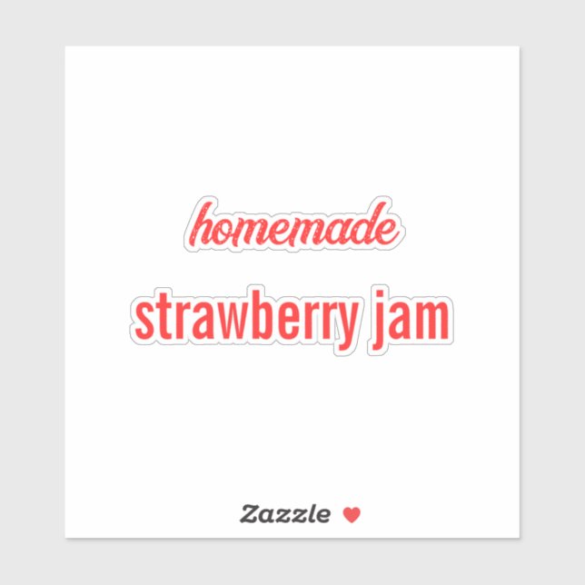 Food Label Canning Jar Strawberry Jam Sauce Bäcker (Blatt)