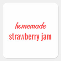 Food Label Canning Jar Strawberry Jam Sauce Bäcker