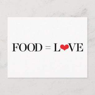 Food = Love Postkarte