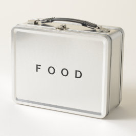 Food Minimalistisch Word Typografy Simple Modern Metall Brotdose