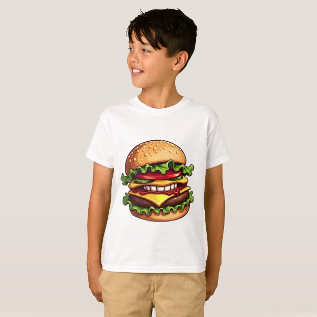 Food Monsters EVIL BACON CHEESEBURGER T-Shirt (Vorne ganz)
