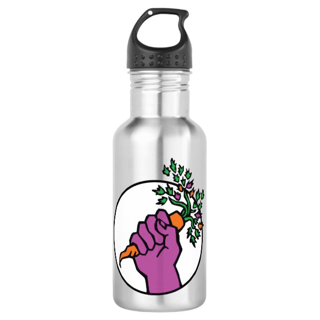 Food Not Bombs logo Edelstahlflasche (Vorderseite)