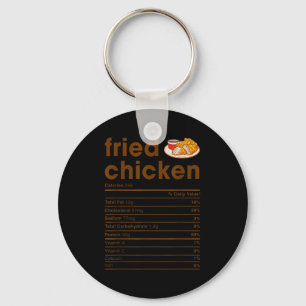 Food Nutrition Facts Shirts Co. Frittiertes Hühnch Schlüsselanhänger