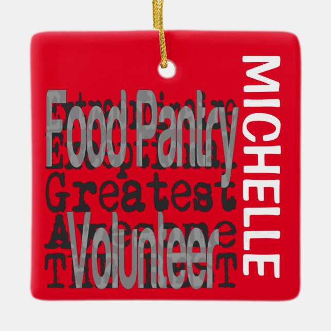 Food Pantry Volunteer Extraordinaire CUSTOM Keramikornament (Vorderseite)