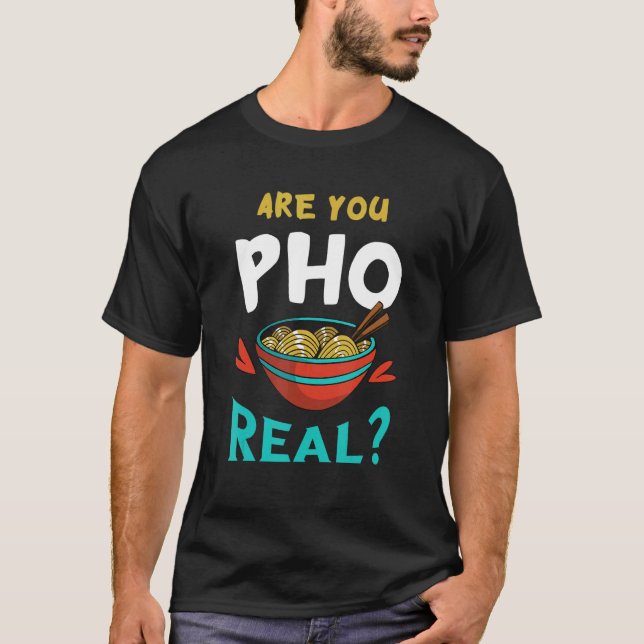 Food Puff Real Pho Bowl Vietnamese Food Pho T-Shirt (Vorderseite)