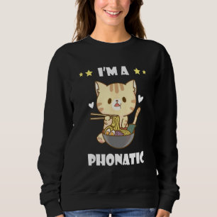 Food Pun Katze Vietnamesisches Essen Pho-Schale Nu Sweatshirt