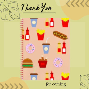 Food Restaurant Beverage Meetings Notebook Notizbuch