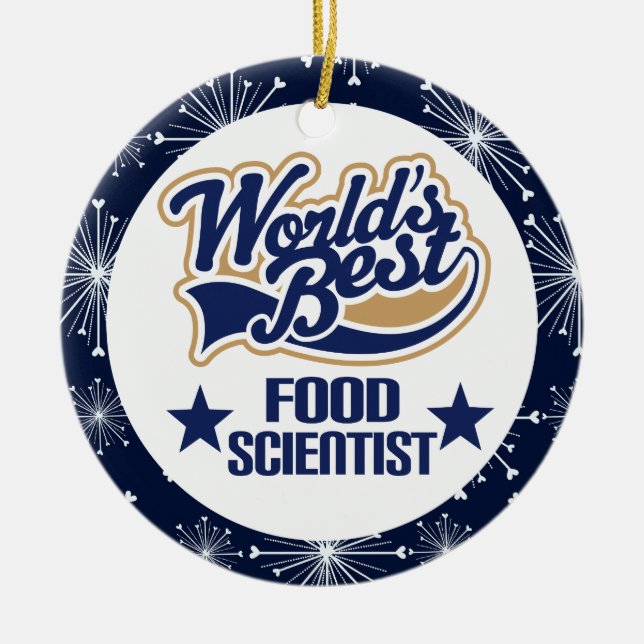 Food Scientist - Geschenkschmuck Keramikornament (Vorne)