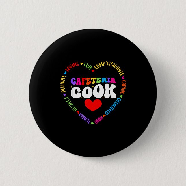 Food Services Crew Cafeteria Cook Helper School Sq Button (Vorderseite)