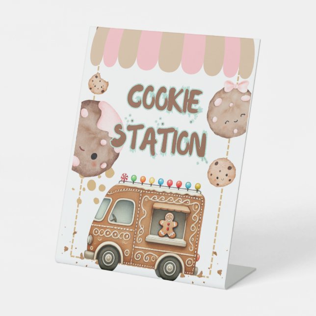 Food Signage Cookie Station For Party Food Label Sockelschild (Vorderseite)