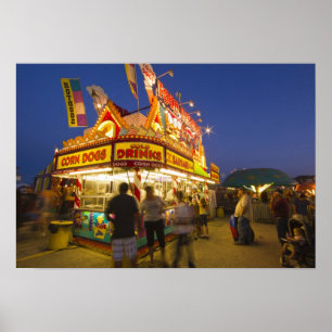 Food stand at the Northwest Montana Fair in Poster