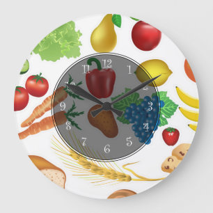 Food Theme Küchenuhren Große Wanduhr