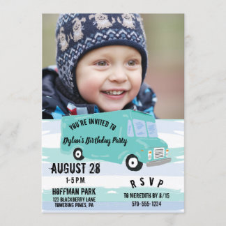 Food Truck Birthday Party Foto Einladung