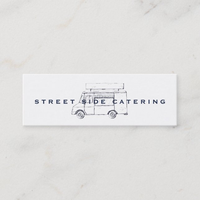 Food Truck Mini Business Cards Mini Visitenkarte (Vorderseite)