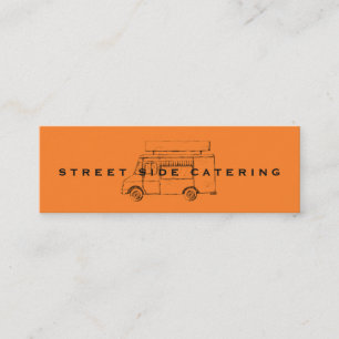 Food Truck Orange Mini Visitenkarten Visitenkarte