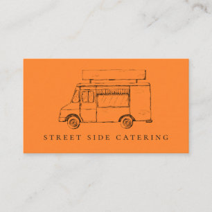 Food Truck Orange Visitenkarten Visitenkarte