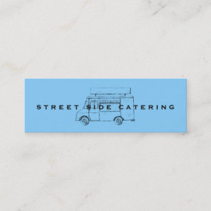 Food Truck Sky Blue Mini Business Cards Mini Visitenkarte