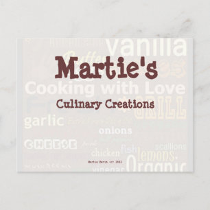 Food Word-Art Rezept Card (personalisieren) Postkarte