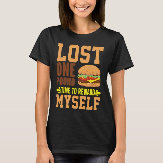 Foodaholic Lifestyle Witty Hamburger Fast Food  Ou T-Shirt (Vorderseite)
