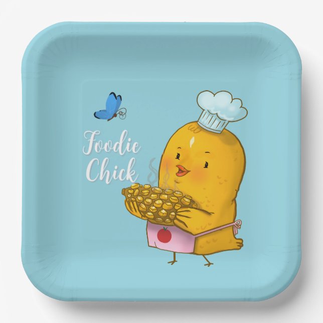 Foodie Chick Paper Plate   Pappteller (Vorderseite)