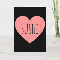 Foodie Herz Pink Minimalist Sushi Liebhaber Mädche