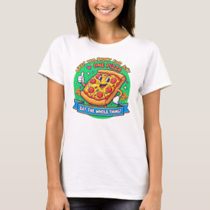 Foodie-Humor-Shirt – Pizzastück mit Friedenszeiche T-Shirt