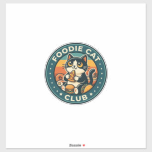 Foodie-Katze Süße Kitty Gestaltung - Foodie-Katzen Aufkleber