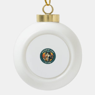 Foodie-Katze Süße Kitty Gestaltung - Foodie-Katzen Keramik Kugel-Ornament