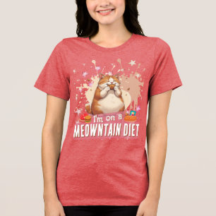 Foodie-Katzen-Wortspiel "Ich mache eine Meowntain- Tri-Blend Shirt
