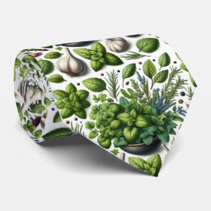 Foodie-Küchen-Schlips Frische Gartenkräuter Krawatte
