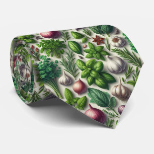 Foodie-Küchen-Schlips Frische Gartenkräuter Krawatte