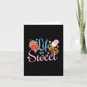Foodie Life ist süß Back-Zitat - Cupcake-Kunst Karte