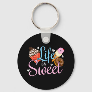 Foodie Life ist süß Back-Zitat - Cupcake-Kunst Schlüsselanhänger