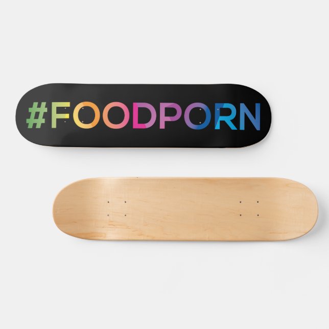 #FOODPORN schwarz Skateboard (Horizontal)