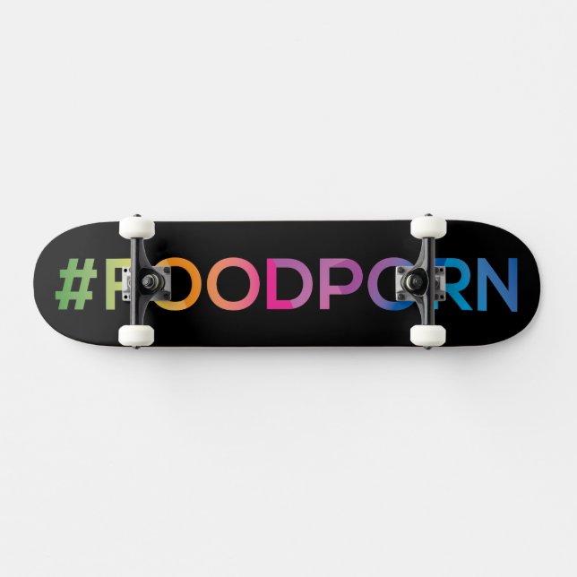 #FOODPORN schwarz Skateboard (Horizontal)