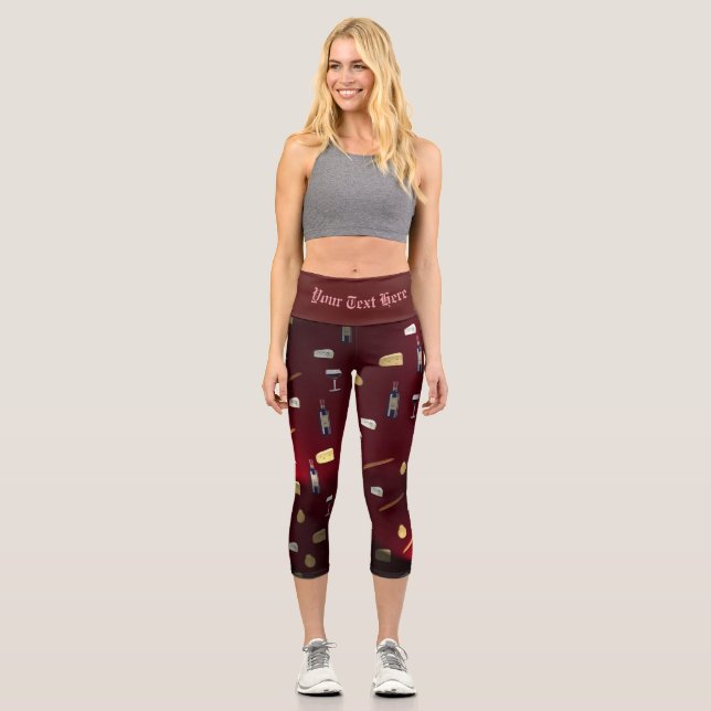 Foods Delight Cranberry Lights Capri Leggings (Vorderseite)